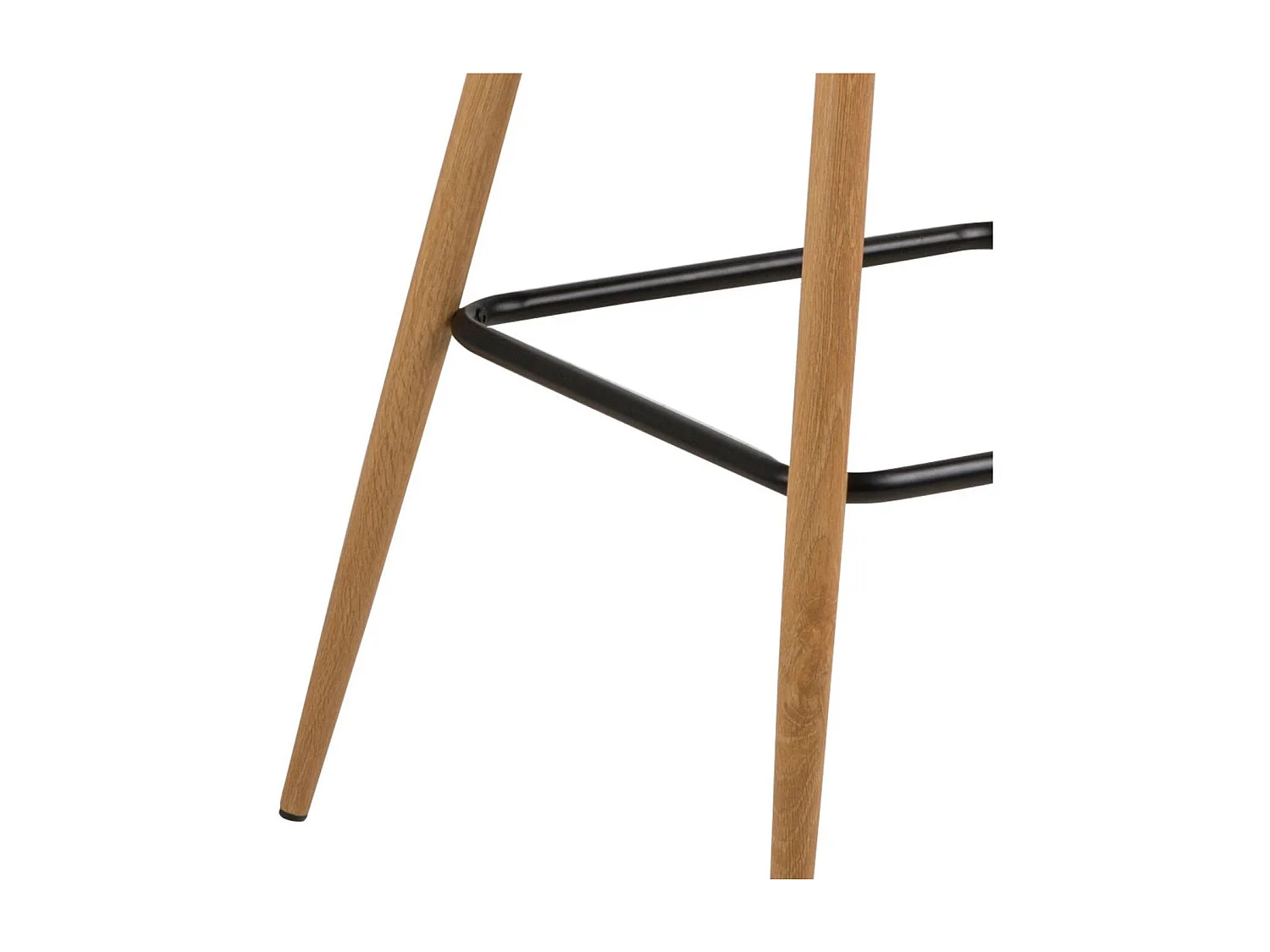 Tabourets de bar en tissu piétement en bois (lot de 2) - WILLIAM