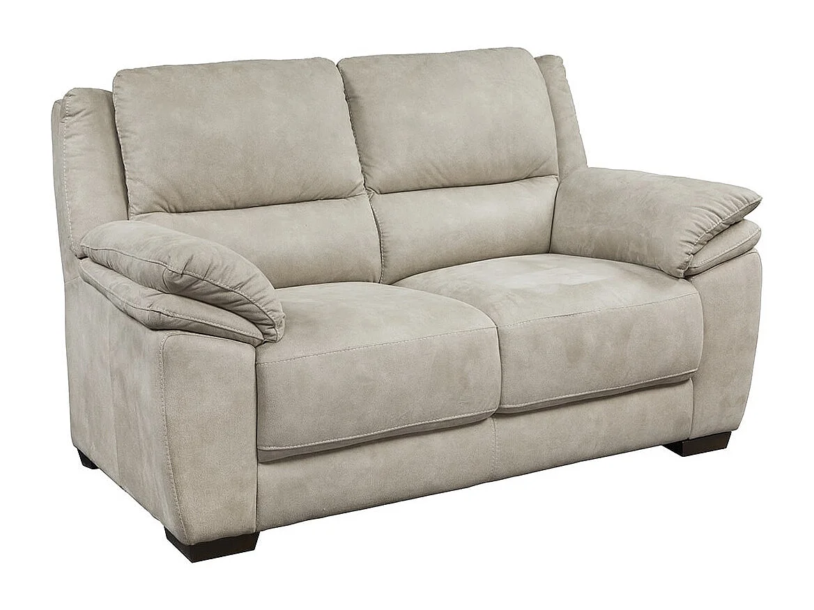 ASTIO - Canapé Fixe 2 Places Tissu Majestic Beige