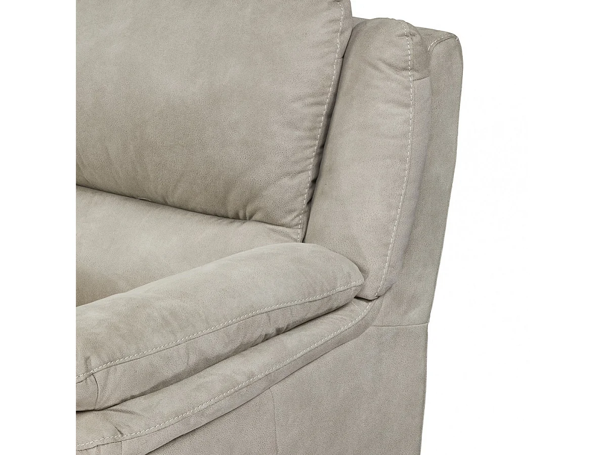 ASTIO - Canapé Fixe 2 Places Tissu Majestic Beige