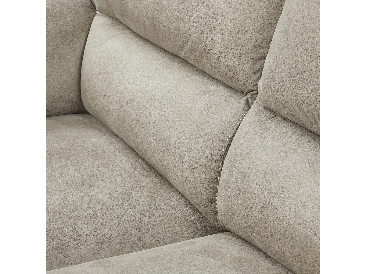 ASTIO - Canapé Fixe 2 Places Tissu Majestic Beige