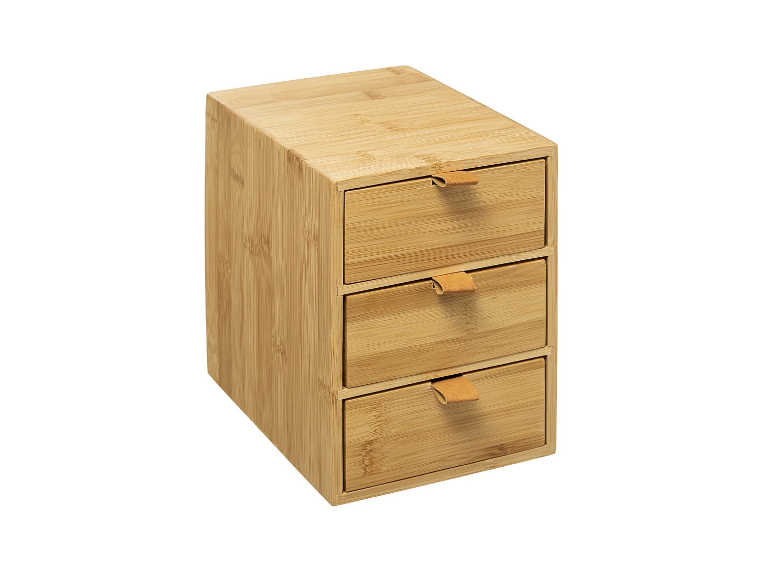 Boîte Déco 3 Tiroirs "Bambou" 21cm Naturel