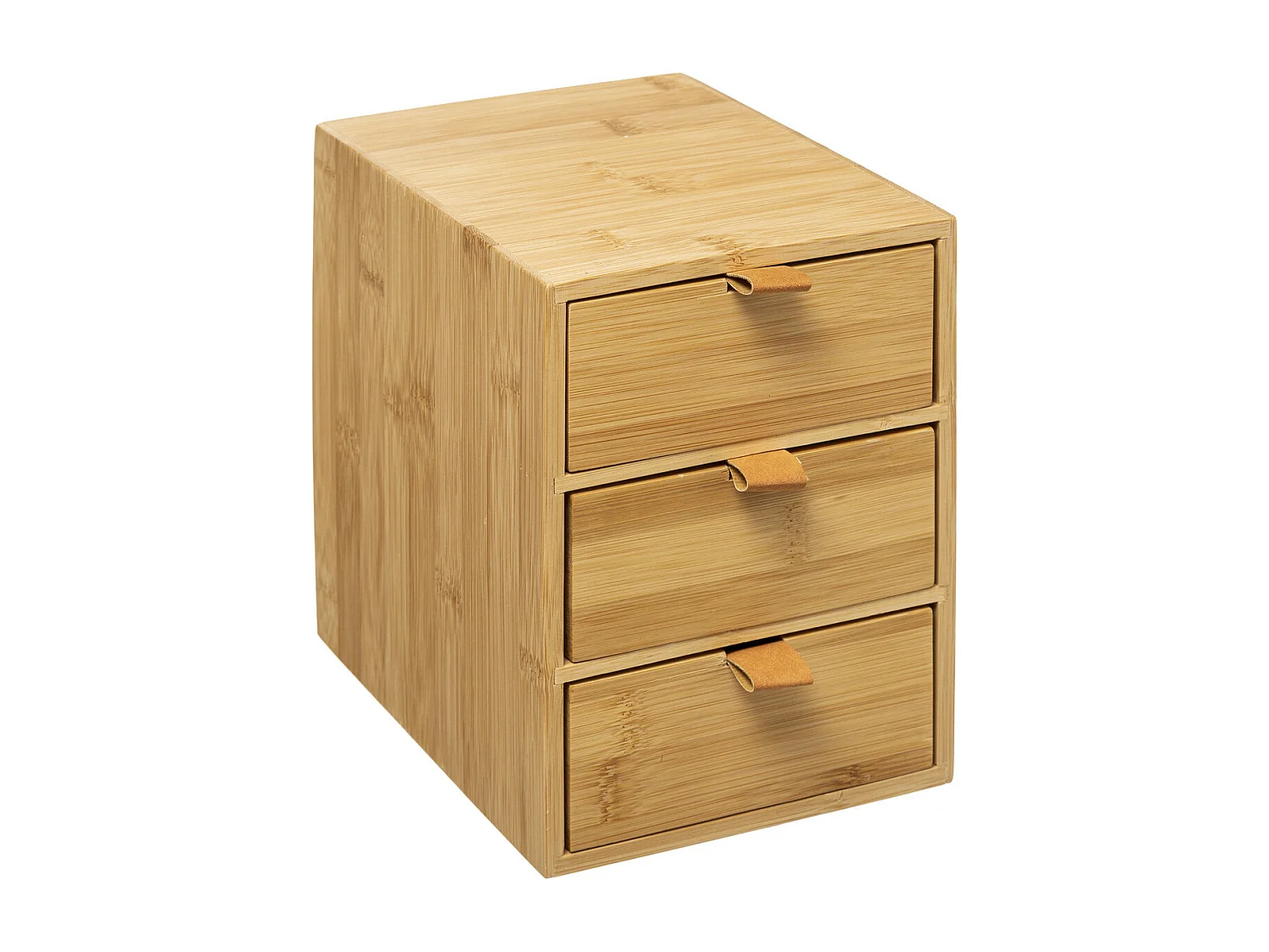 Boîte Déco 3 Tiroirs "Bambou" 21cm Naturel