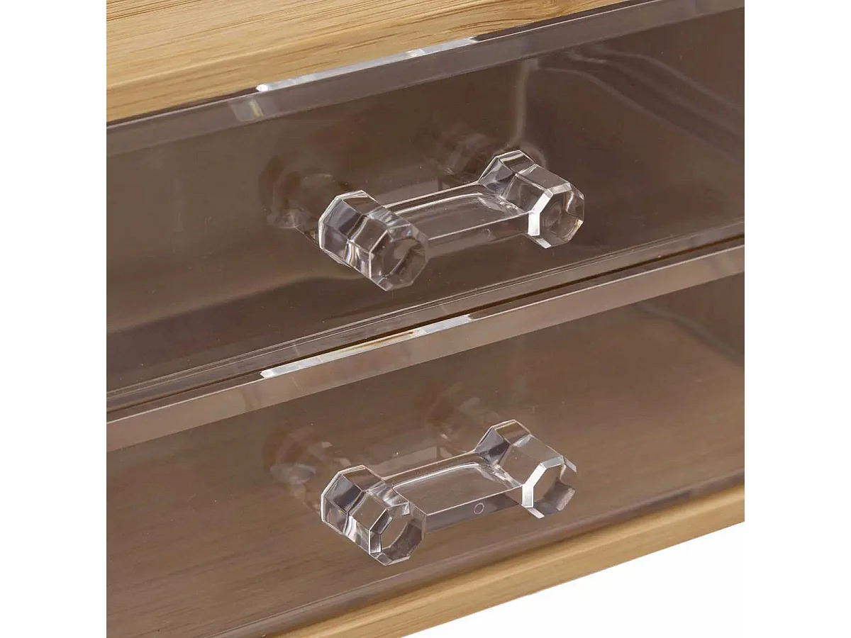 Boîte à Bijoux 2 Tiroirs "Selena" 19cm Naturel