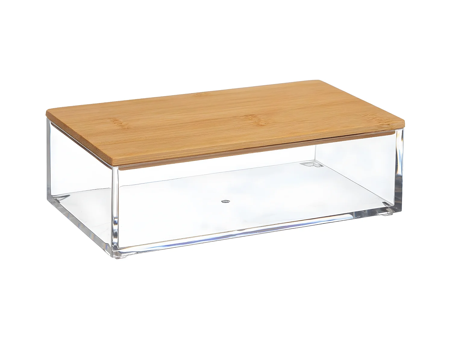 Recipiente de cocina rectangular con tapa de bambú 16x9,6x h5,1 cm
