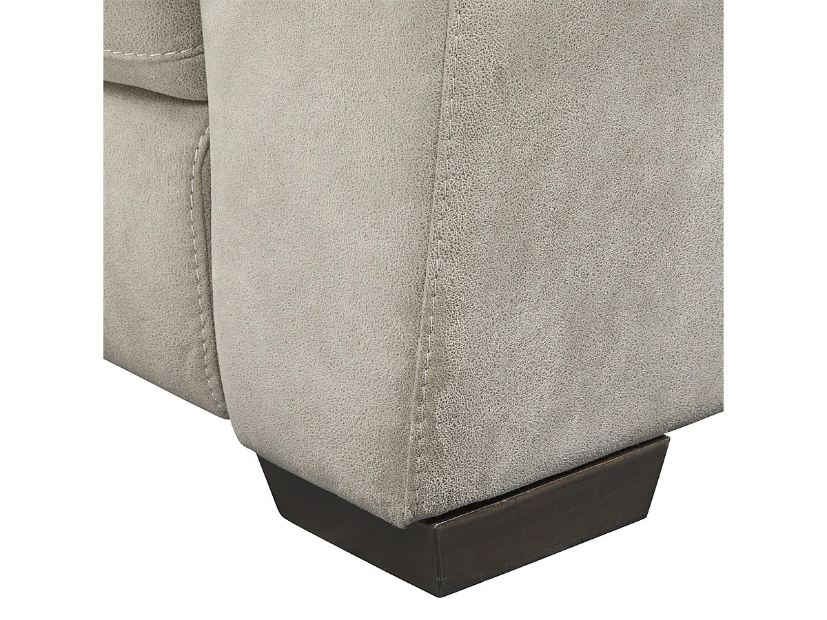 ASTIO - Canapé Relax Electrique 3 Places Tissu Majestic Beige