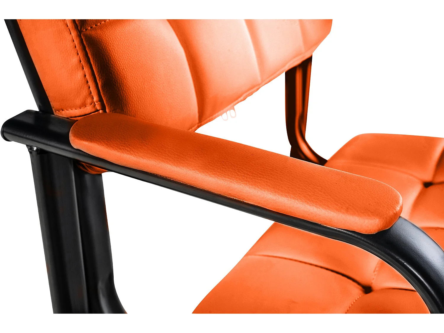 Stuhl mit Armlehnen - Kunstleder & natura - orange - Canada B