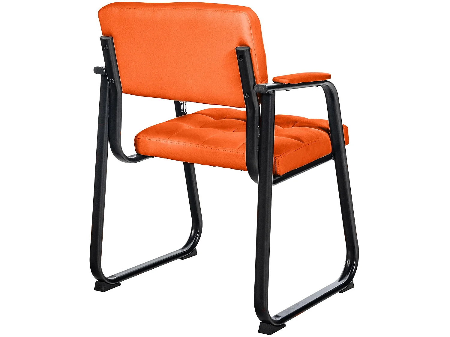 Stuhl mit Armlehnen - Kunstleder & natura - orange - Canada B