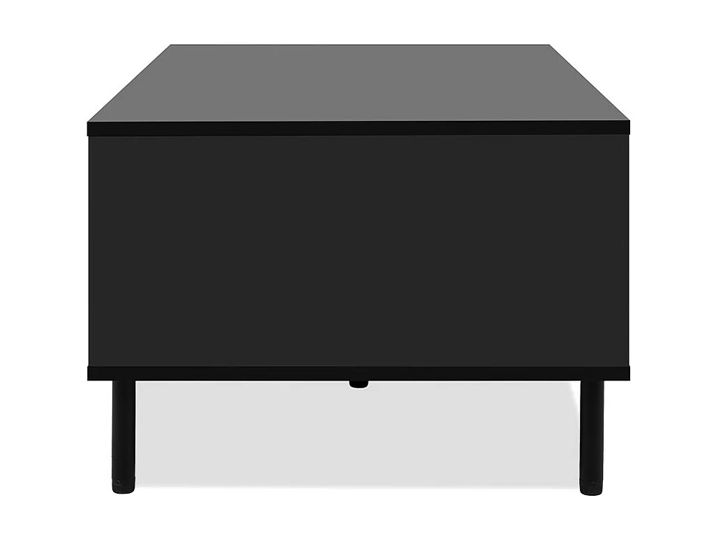 Couchtisch mit 1 Tür Schwarz und Holz L110,5 cm – MONZA