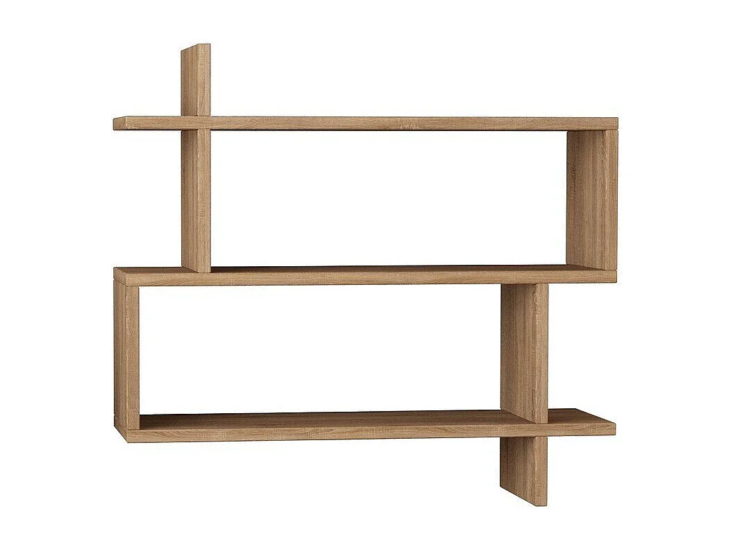 Półka ścienna – 70 x 65,5 x 22 cm – kolor dębowy – płyta wiórowa pokryta melaminą