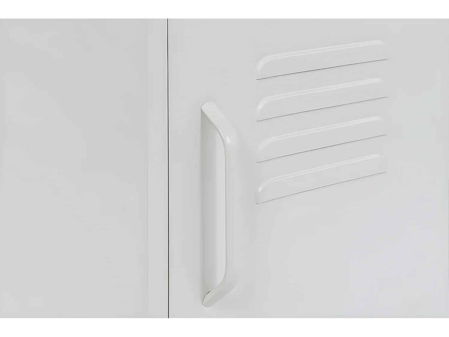 Table de nuit, table de chevet avec 1 porte en métal coloris blanc  - longueur 35 x profondeur 35 x Hauteur 51 cm