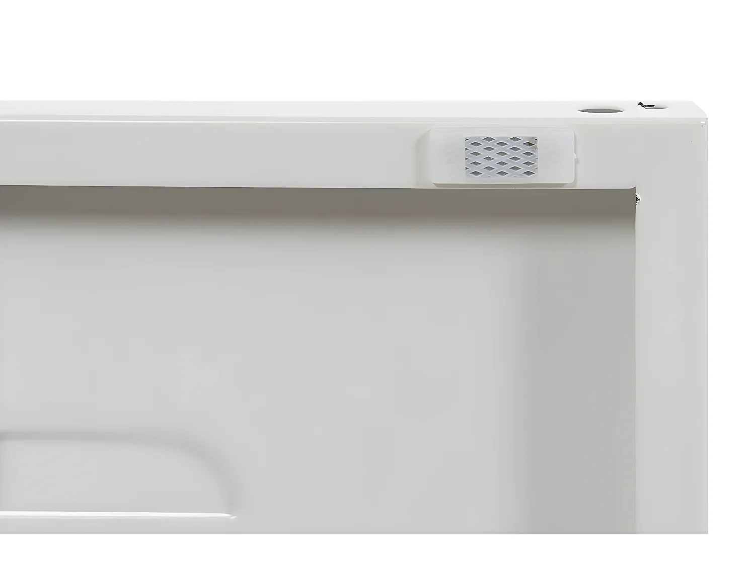 Table de nuit, table de chevet avec 1 porte en métal coloris blanc  - longueur 35 x profondeur 35 x Hauteur 51 cm