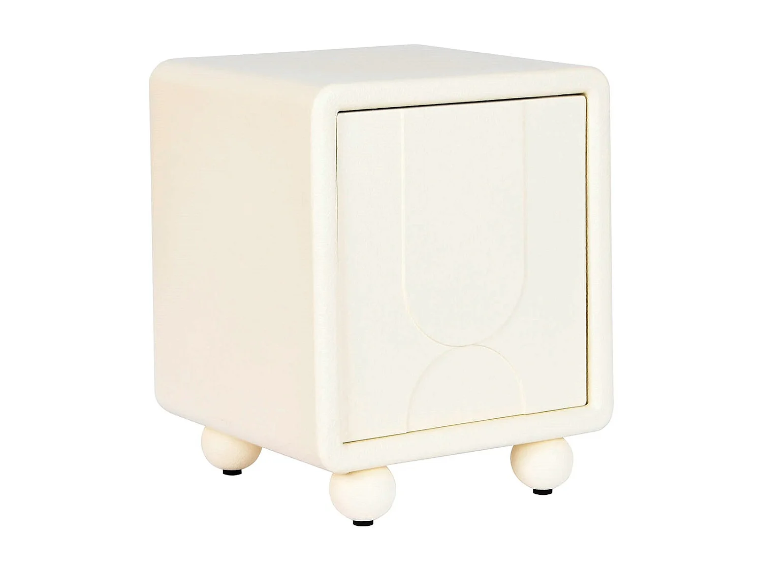 Table de nuit, table de chevet avec 1 porte en bois coloris blanc- longueur 45 x profondeur 40 x Hauteur 55 cm