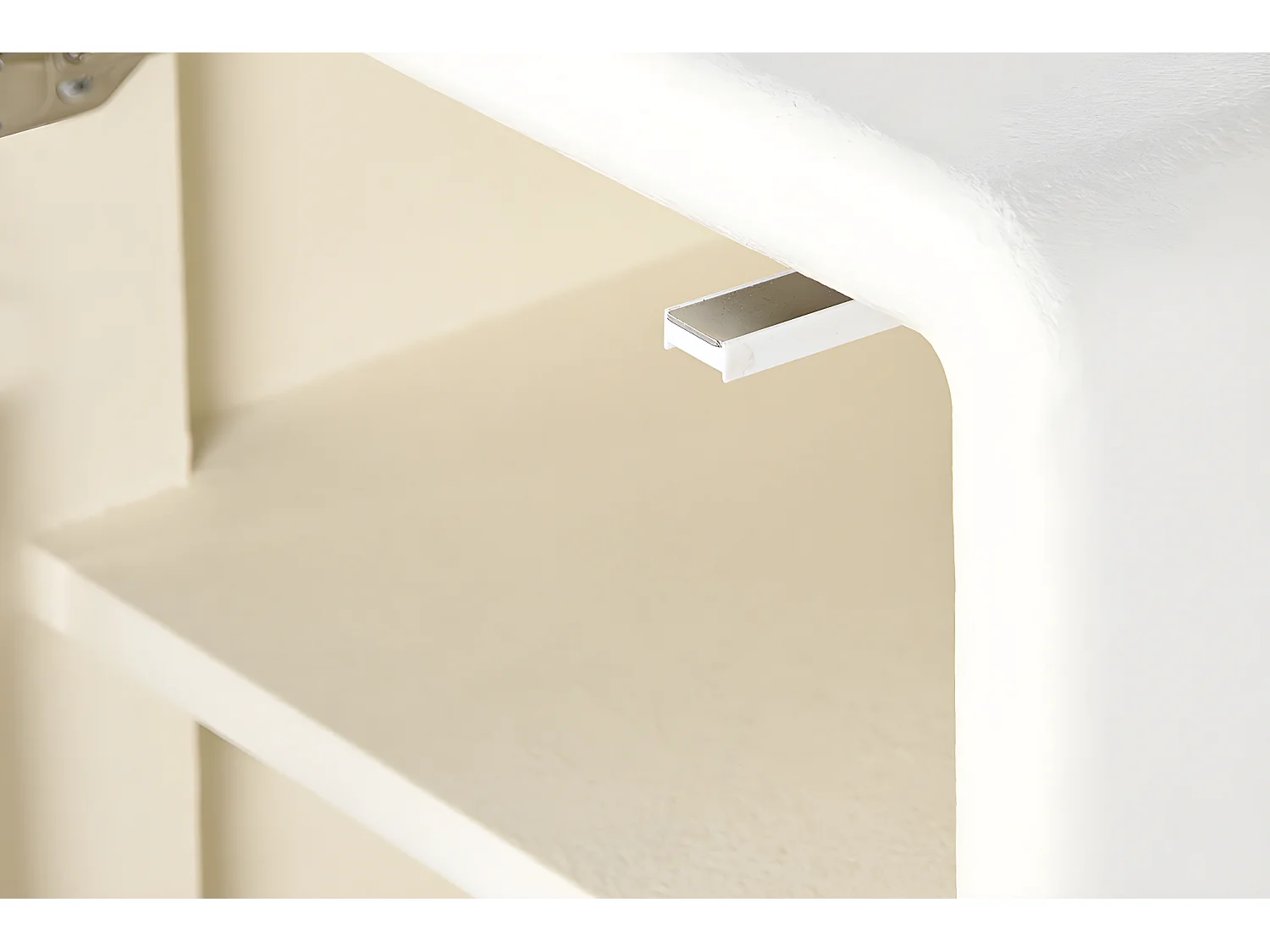 Table de nuit, table de chevet avec 1 porte en bois coloris blanc- longueur 45 x profondeur 40 x Hauteur 55 cm