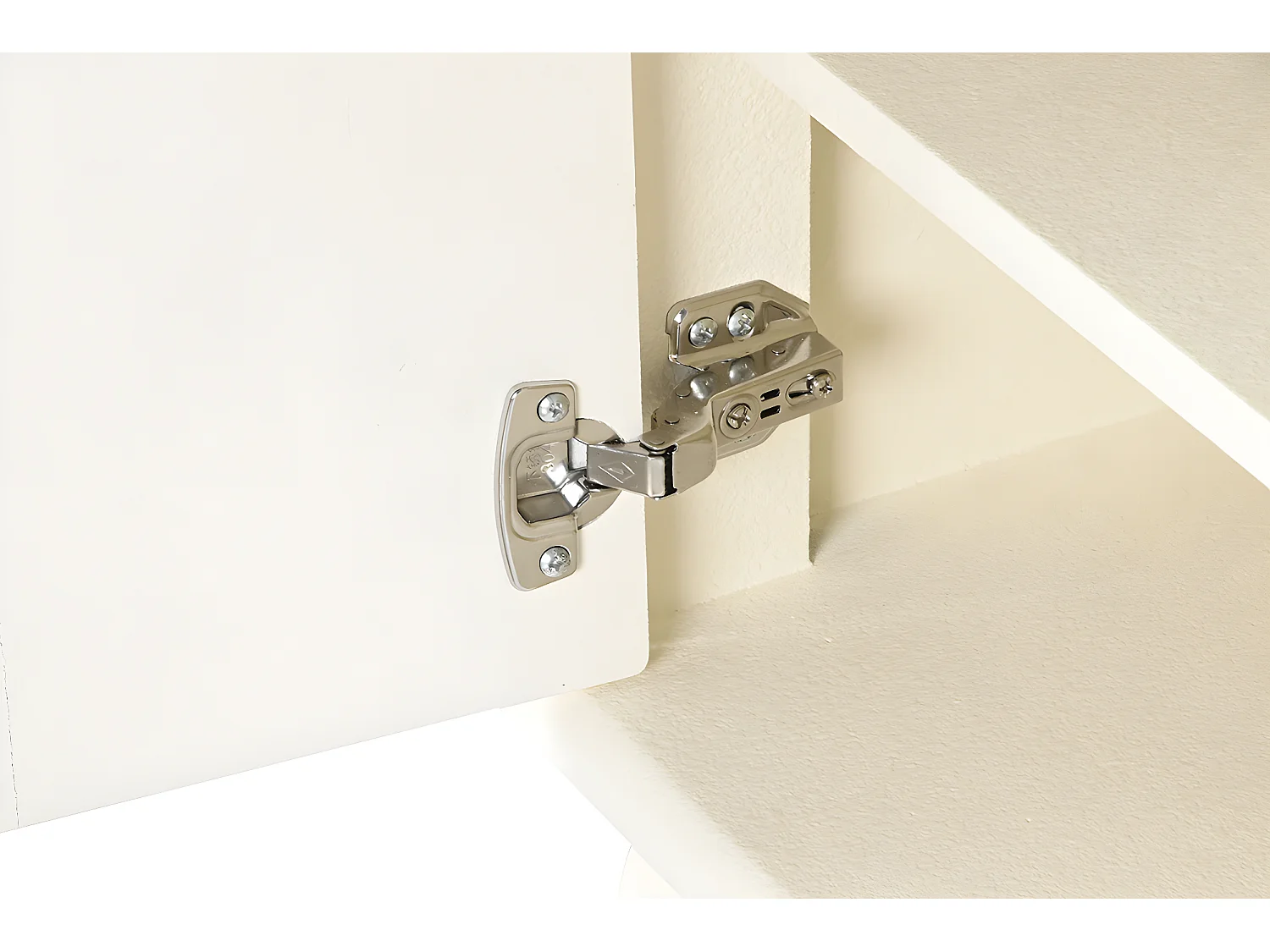 Table de nuit, table de chevet avec 1 porte en bois coloris blanc- longueur 45 x profondeur 40 x Hauteur 55 cm