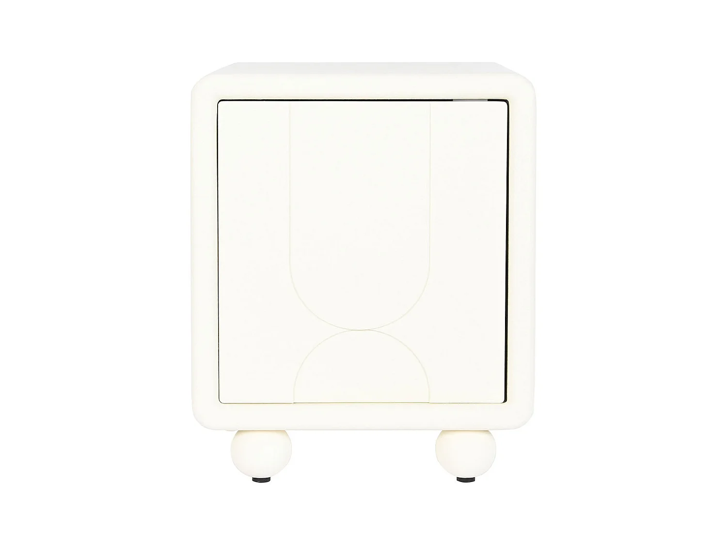 Table de nuit, table de chevet avec 1 porte en bois coloris blanc- longueur 45 x profondeur 40 x Hauteur 55 cm
