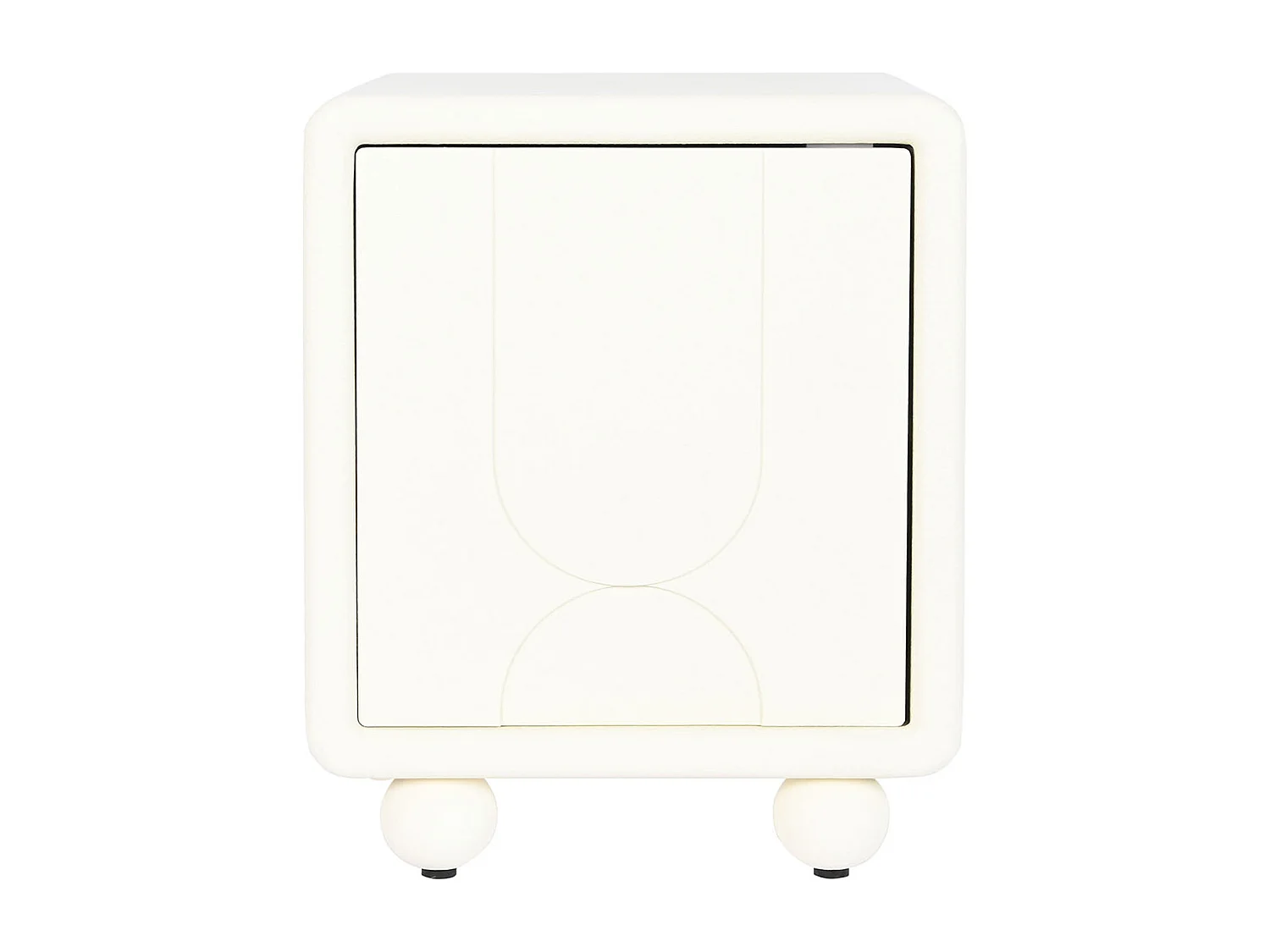 Table de nuit, table de chevet avec 1 porte en bois coloris blanc- longueur 45 x profondeur 40 x Hauteur 55 cm