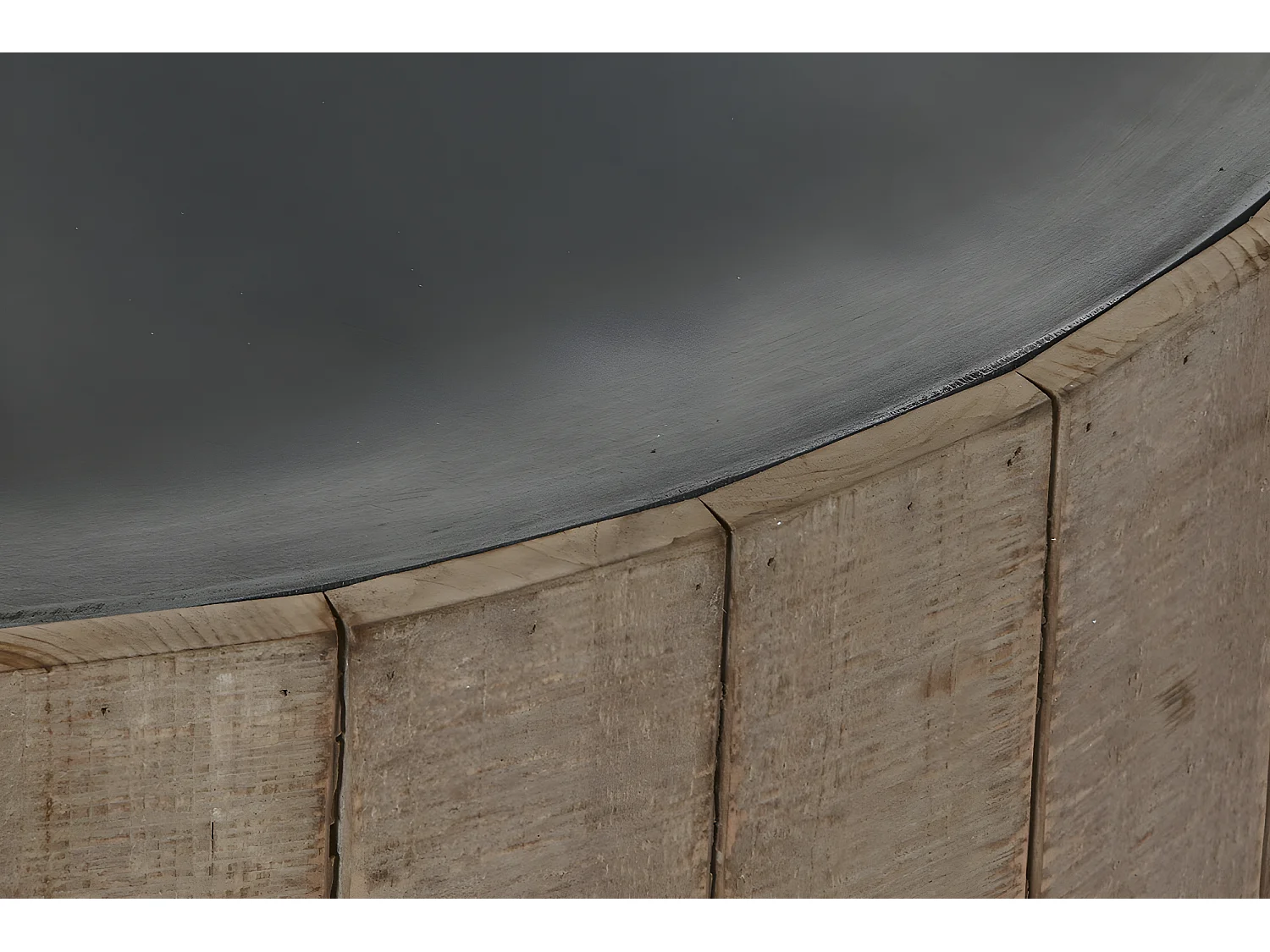 Table basse, table de salon ronde en bois coloris naturel - diamètre 90 x hauteur 30 cm