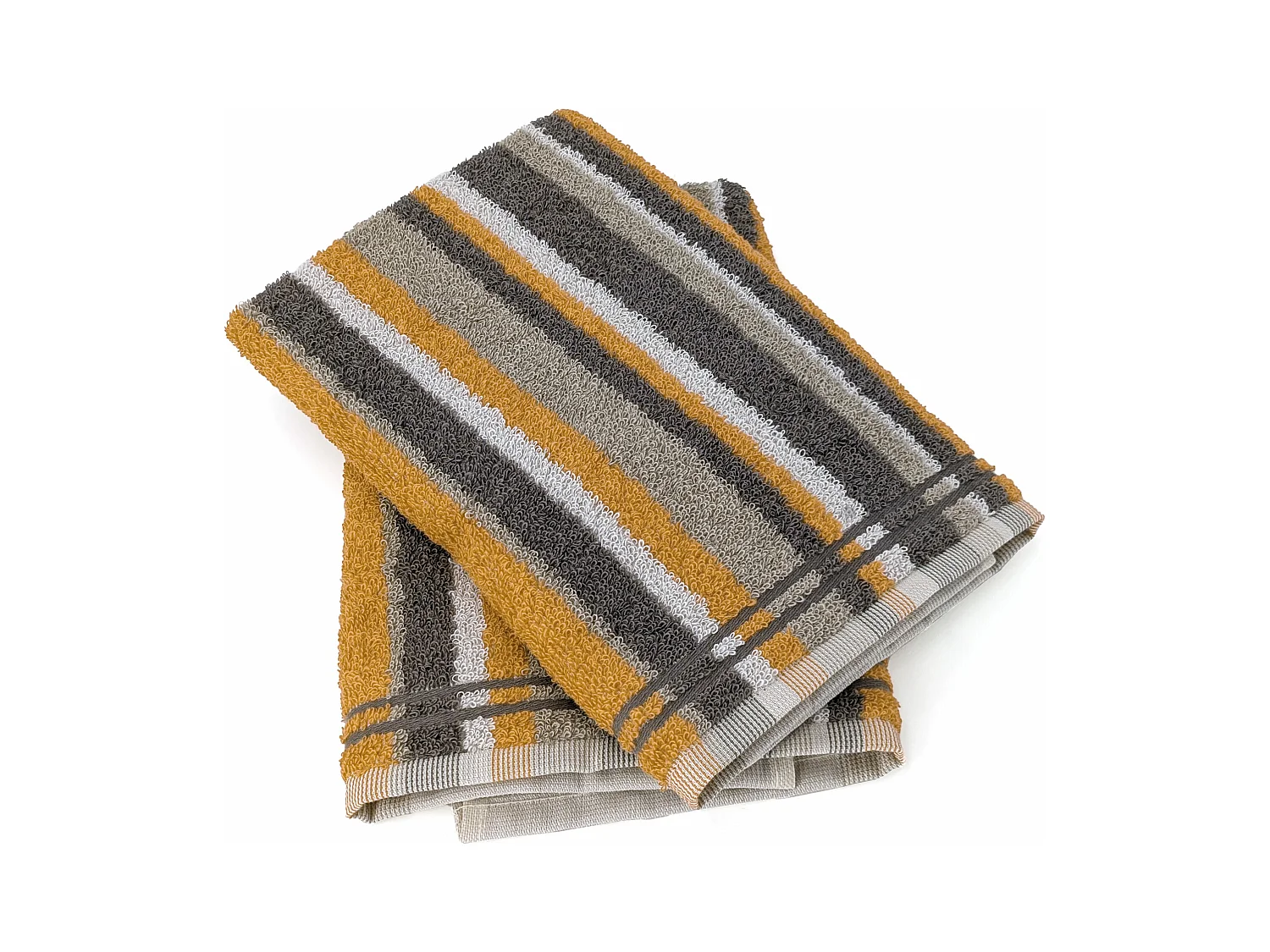 Lot de 2 torchons de cuisine 50x50cm coton CITY jaune