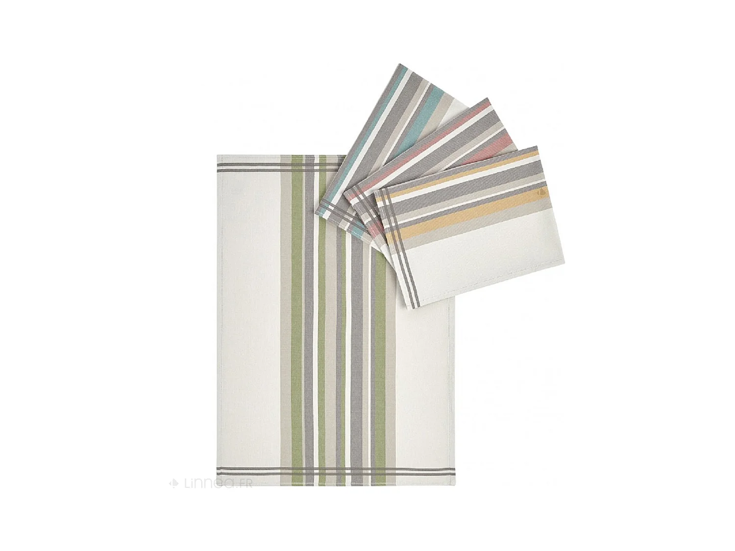 Lot de 2 torchons de cuisine 50x70cm coton CITY bleu