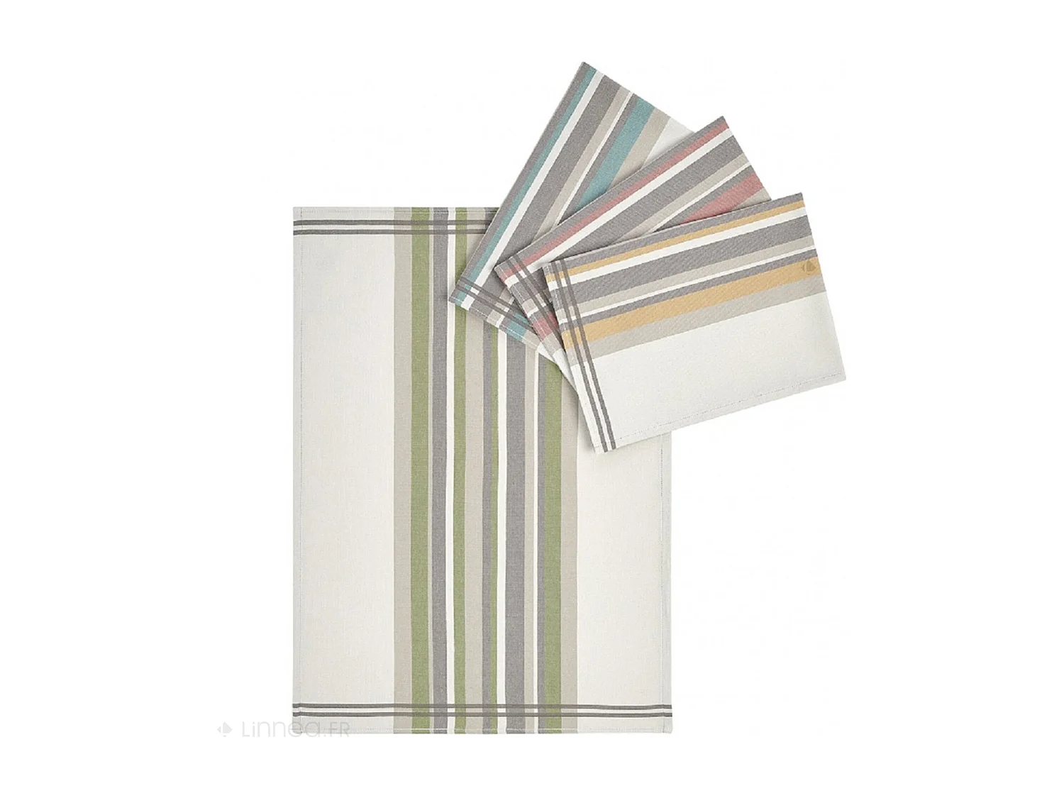 Lot de 2 torchons de cuisine 50x70cm coton CITY bleu