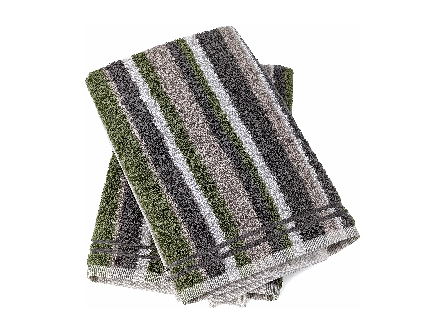 Lot de 2 torchons de cuisine 50x50cm coton CITY vert