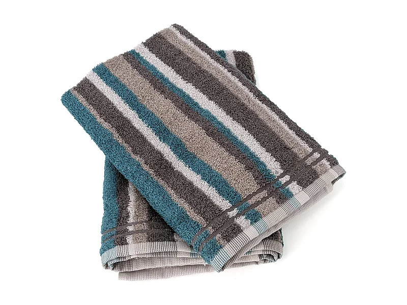 Lot de 2 torchons de cuisine 50x50cm coton CITY bleu