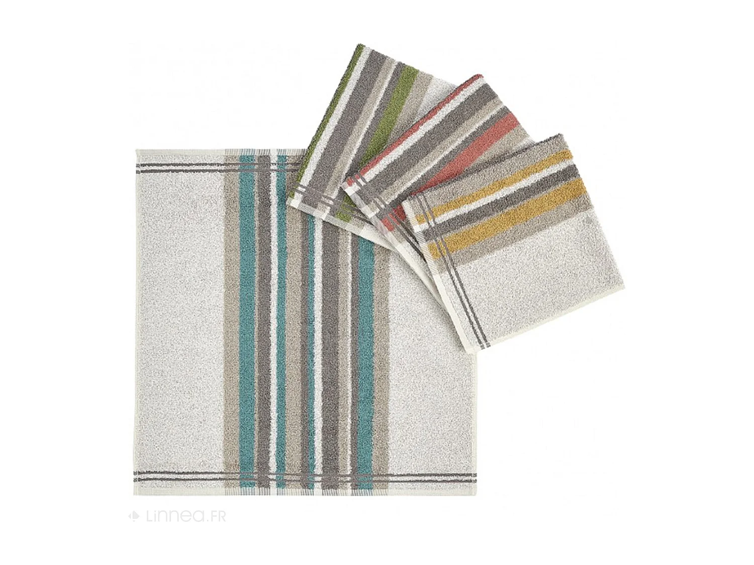 Lot de 2 torchons de cuisine 50x50cm coton CITY bleu