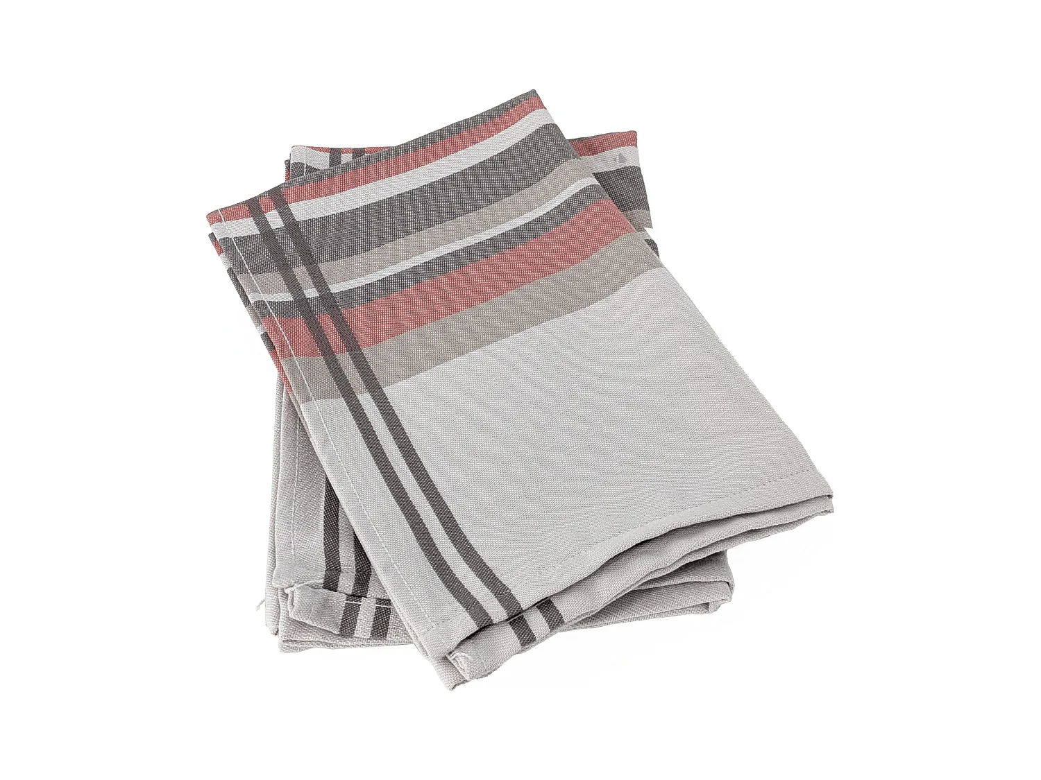 Lot de 2 torchons de cuisine 50x70cm coton CITY rouge brique