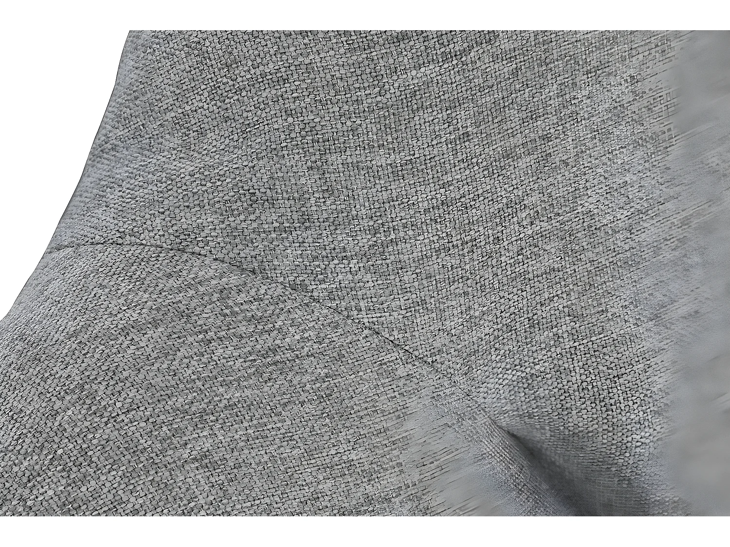 Tête de lit en bois et polyester coloris gris - longueur  157 x profondeur 8 x Hauteur 160 cm