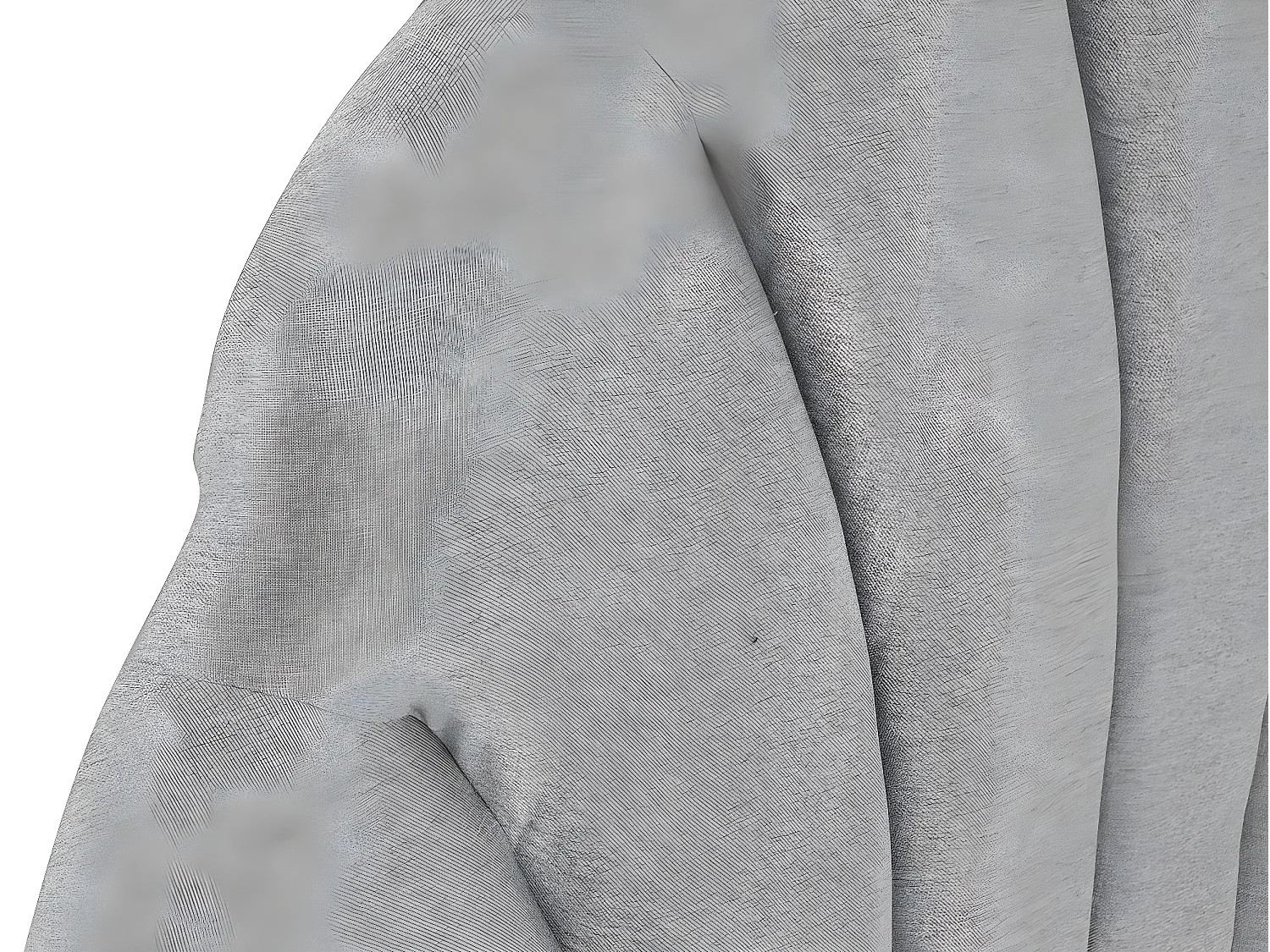 Tête de lit en bois et polyester coloris gris - longueur  157 x profondeur 8 x Hauteur 160 cm