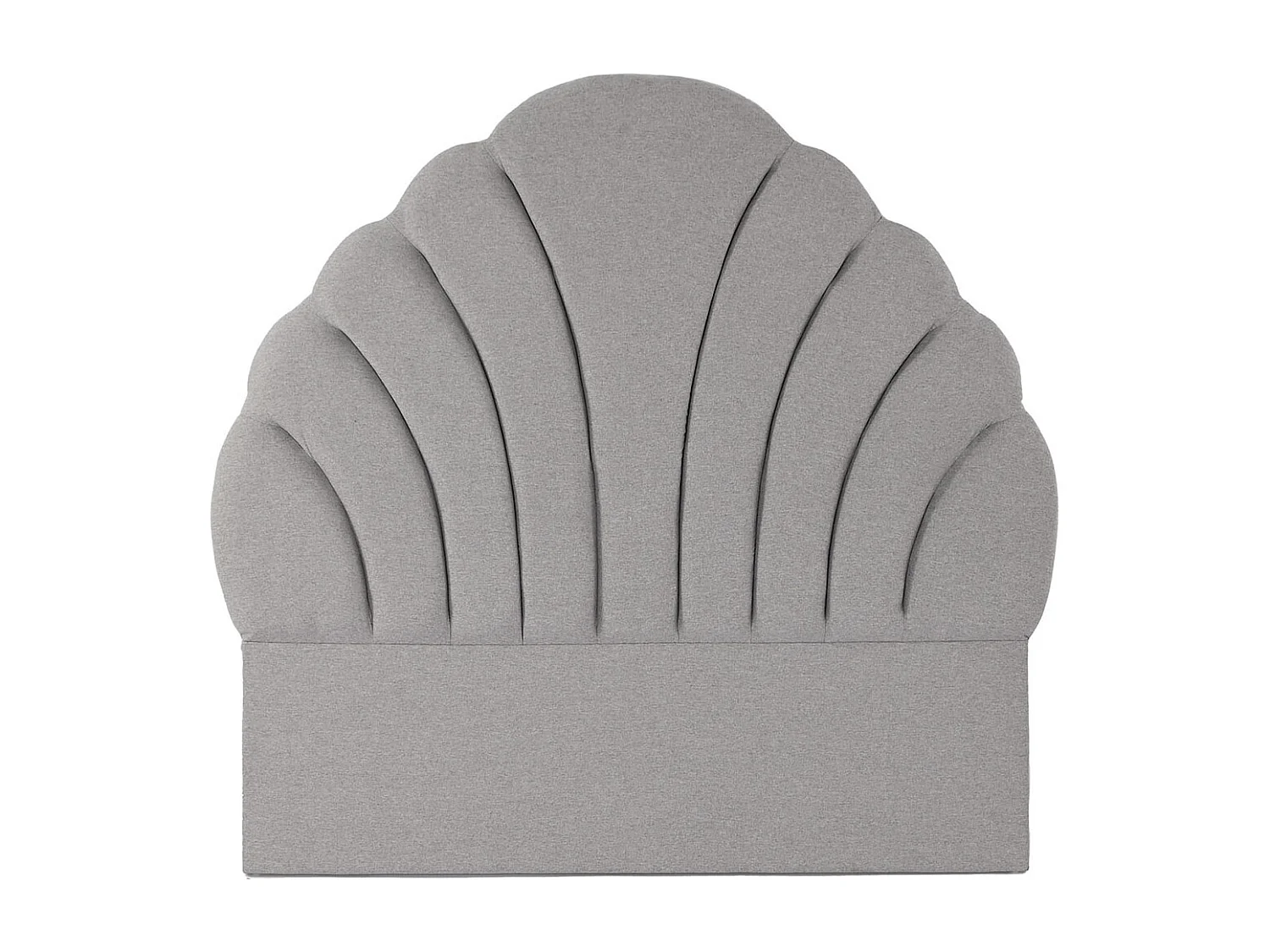 Tête de lit en bois et polyester coloris gris - longueur  157 x profondeur 8 x Hauteur 160 cm