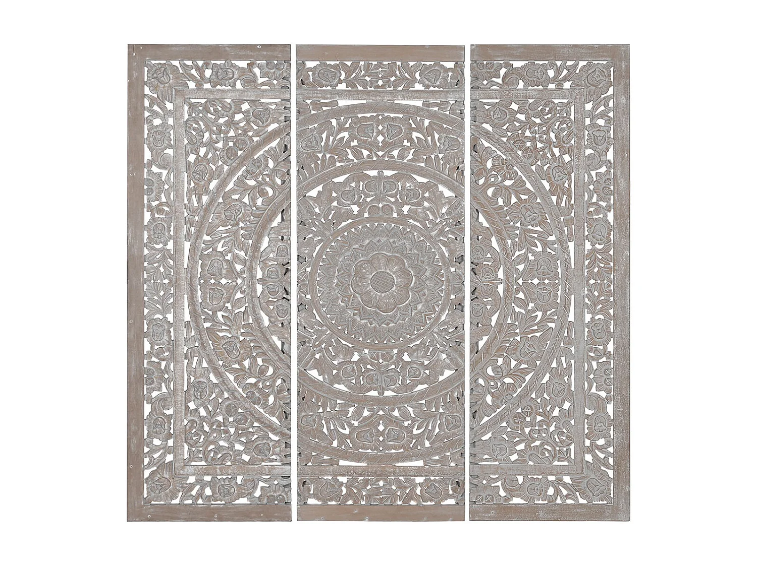 Ensemble de tête de lit en bois coloris gris  - longueur 180 x profondeur 3 x Hauteur 180 cm