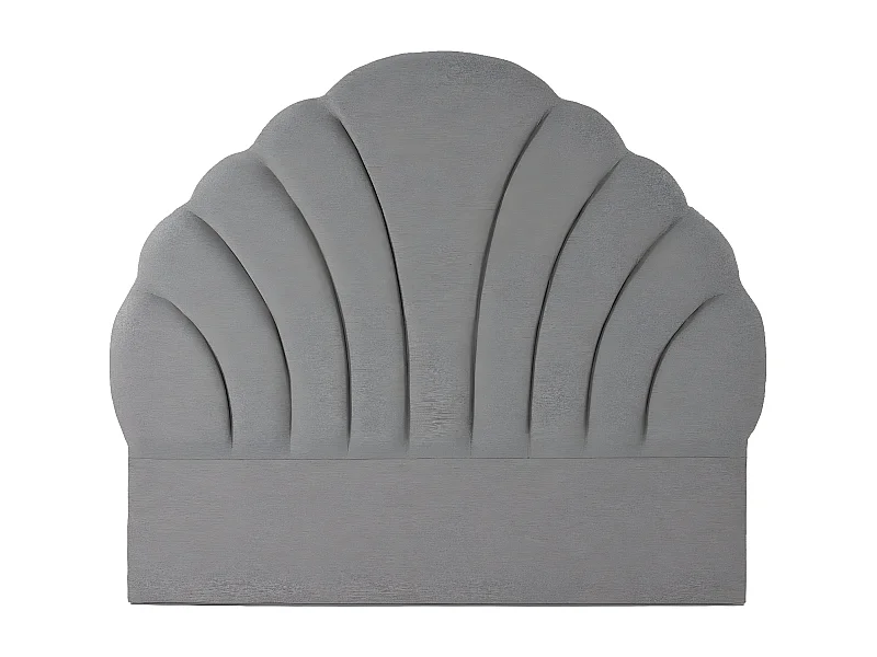 Tête de lit en bois et polyester coloris gris -  longueur 189 x profondeur 8 x Hauteur 180 cm