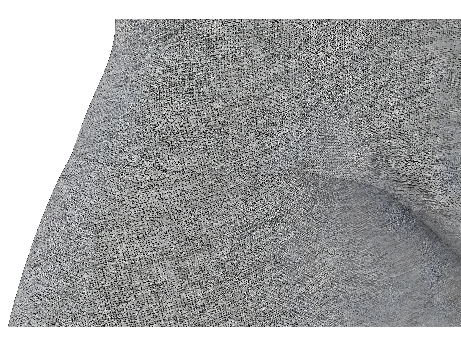 Tête de lit en bois et polyester coloris gris -  longueur 189 x profondeur 8 x Hauteur 180 cm