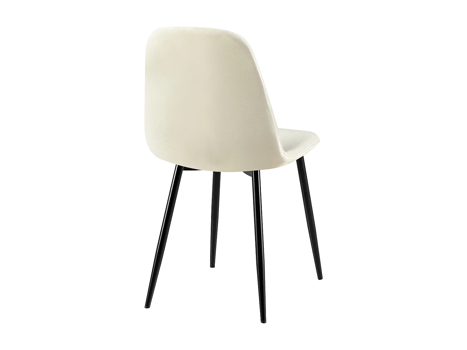 Lot de 4  chaise salle à manger - Tissu - Crème - Giverny