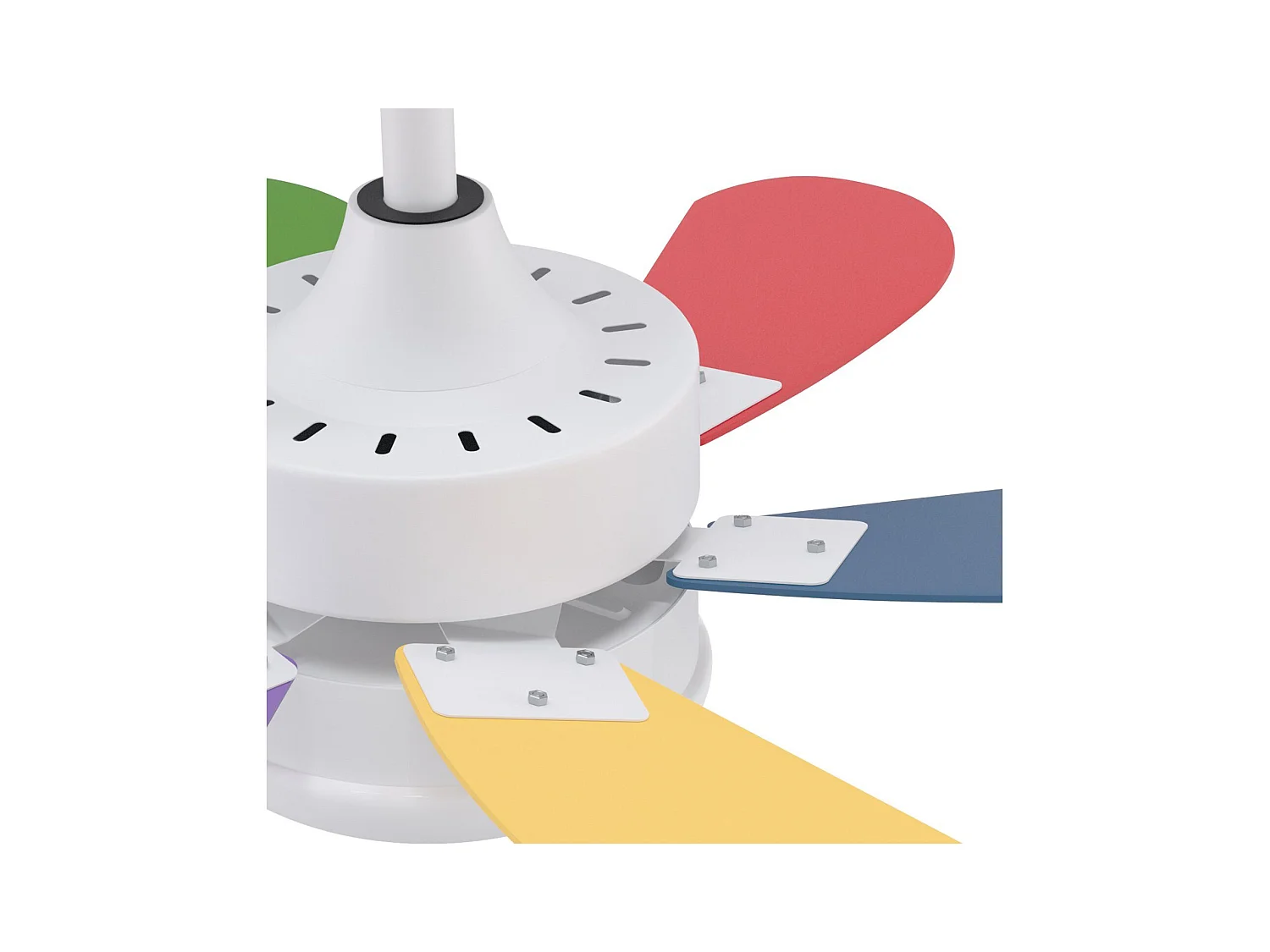 NETTLIFE Ventilateur de plafond blanc avec éclairage, télécommande, silencieux, avec minuterie, 6 pales, pour chambre à coucher