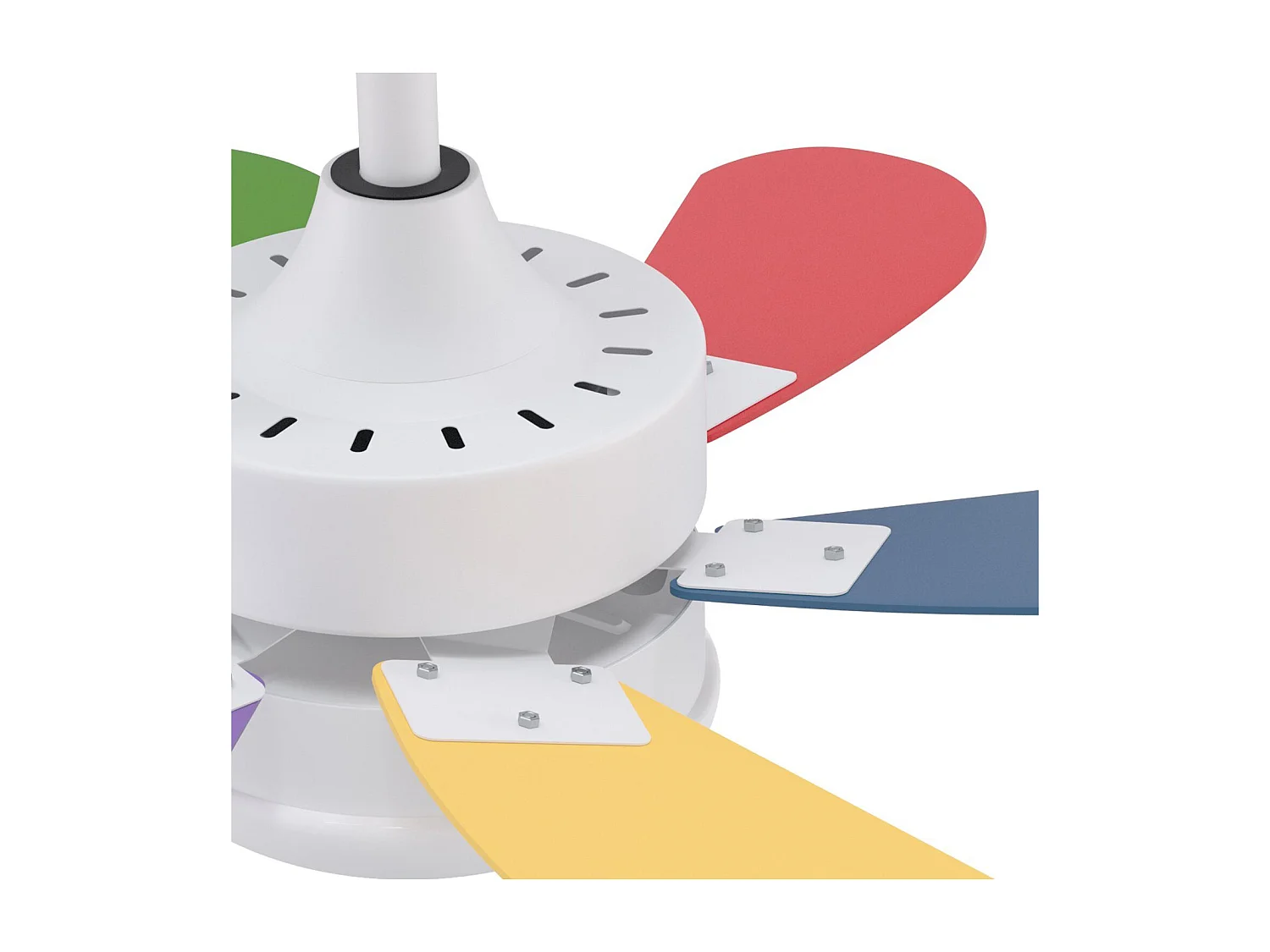 NETTLIFE Ventilateur de plafond blanc avec éclairage, télécommande, silencieux, avec minuterie, 6 pales, pour chambre à coucher