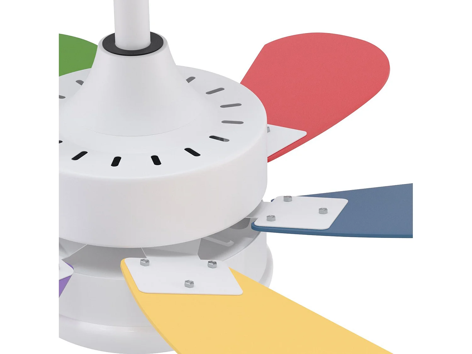 NETTLIFE Ventilateur de plafond blanc avec éclairage, télécommande, silencieux, avec minuterie, 6 pales, pour chambre à coucher