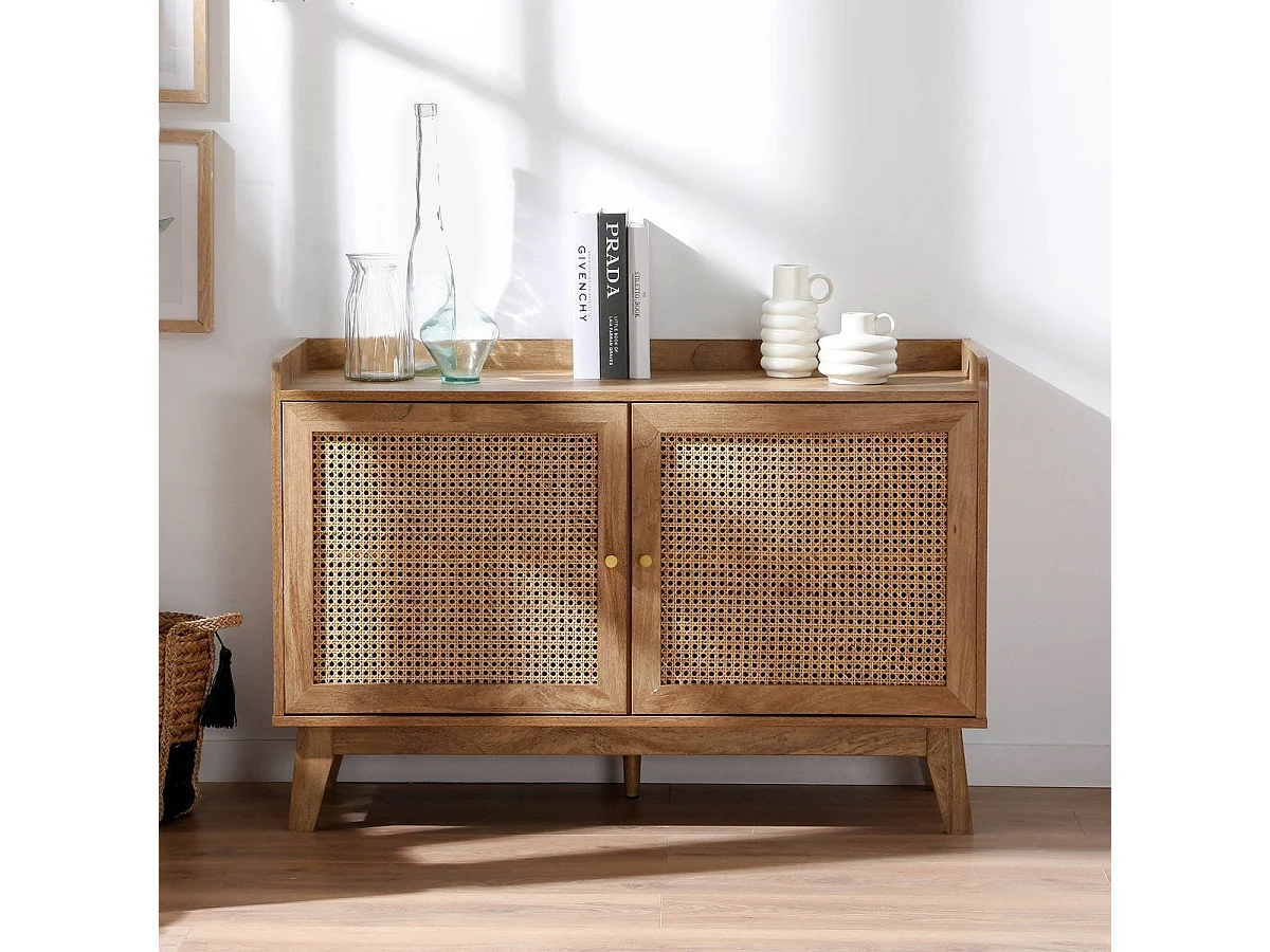 Aparador 2 puertas ratán L110 cm - PALMO