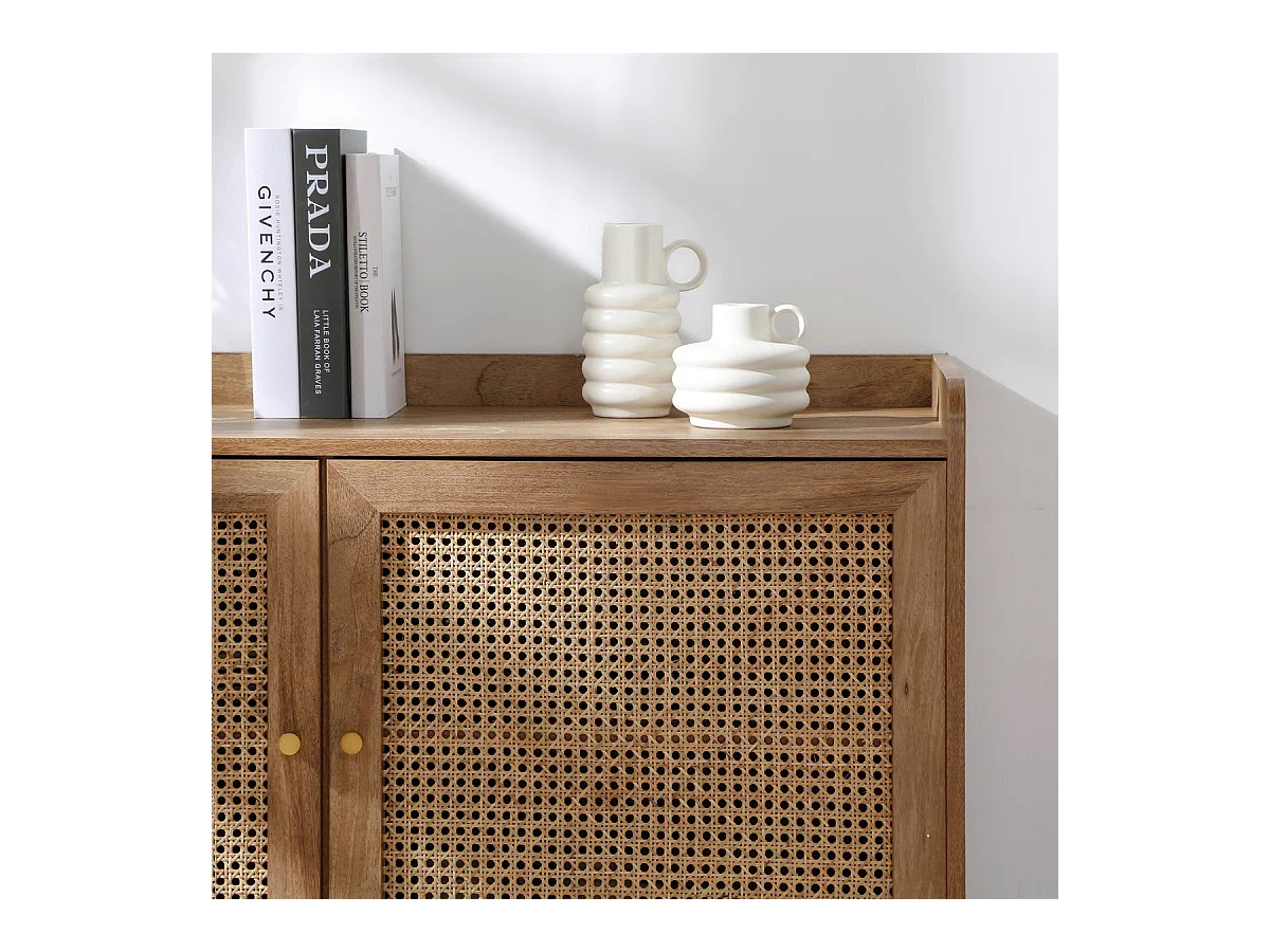Buffet 2 Portes en Cannage Rotin L110 cm - PALMO