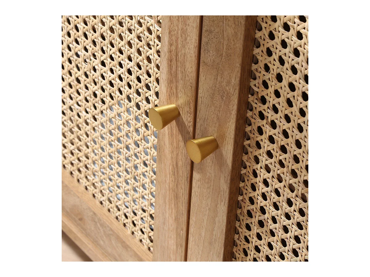 Buffet 2 Portes en Cannage Rotin L110 cm - PALMO