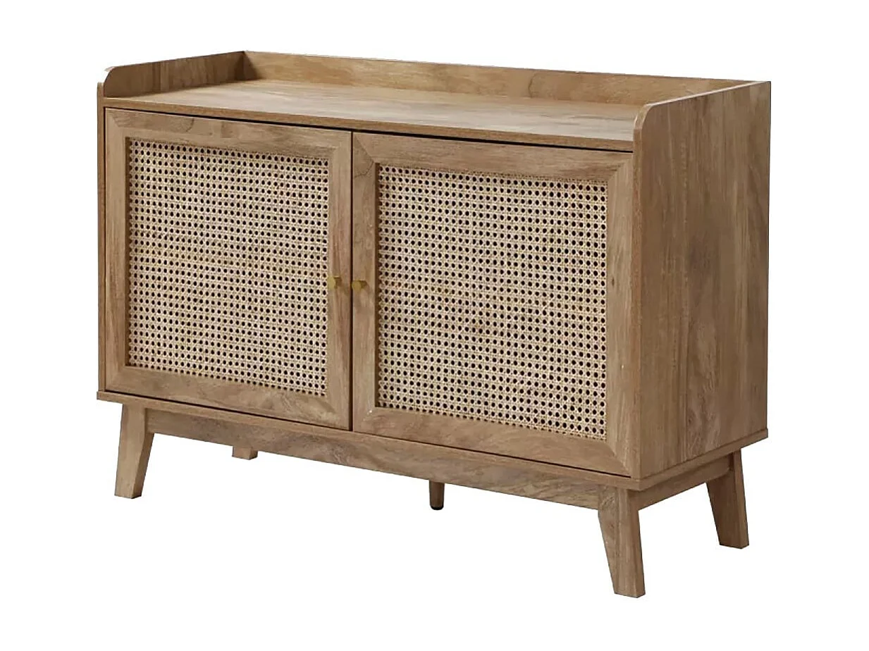 Buffet 2 Portes en Cannage Rotin L110 cm - PALMO