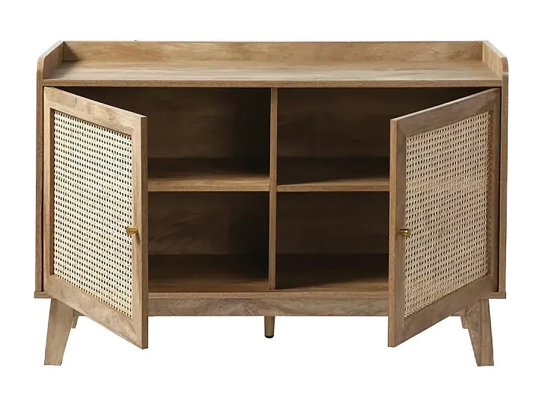 Buffet 2 Portes en Cannage Rotin L110 cm - PALMO