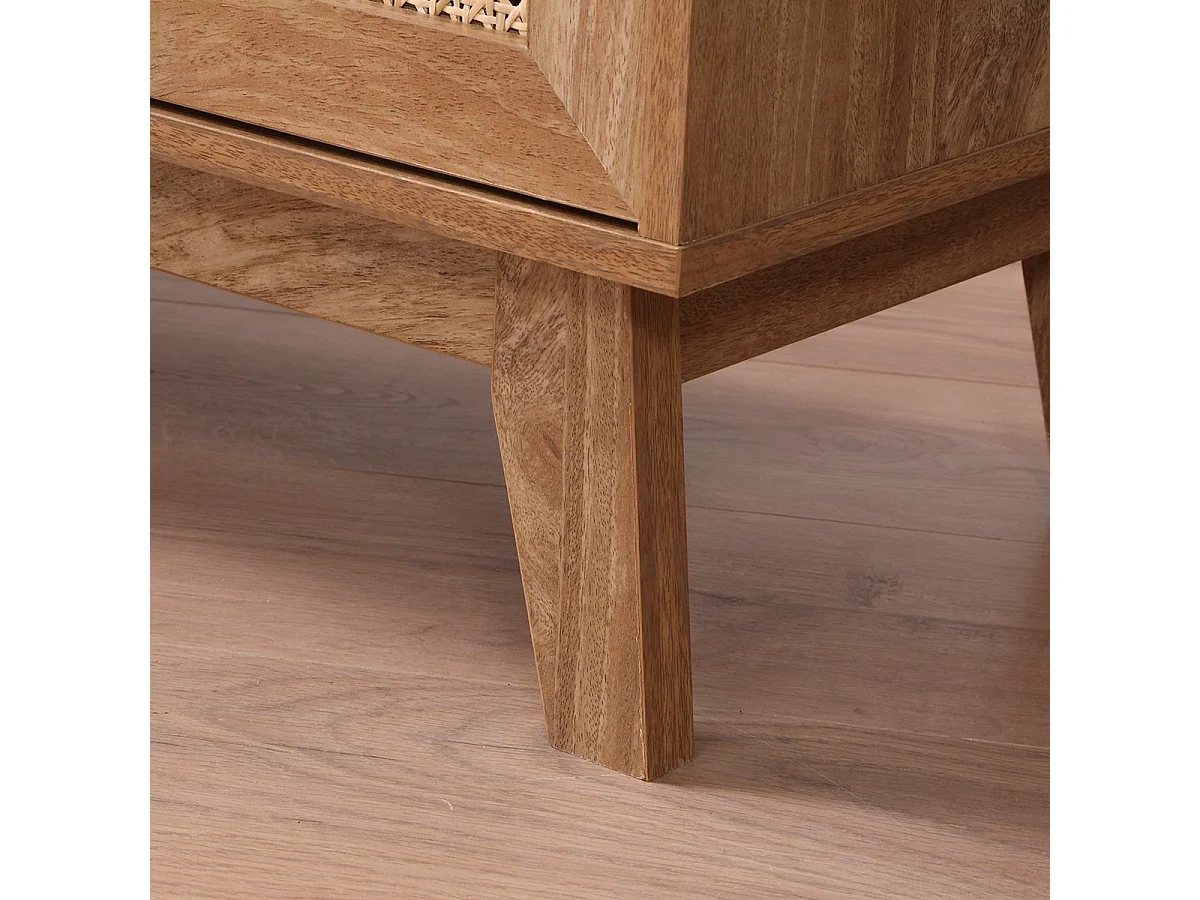 Buffet 2 Portes en Cannage Rotin L110 cm - PALMO