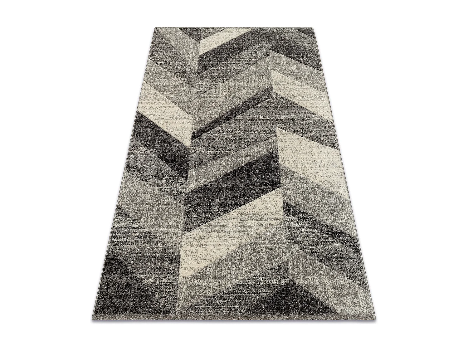 Teppich FEEL 5673/16811 FISCHGRÄTENMUSTER grau / anthrazit / creme 120x170 cm