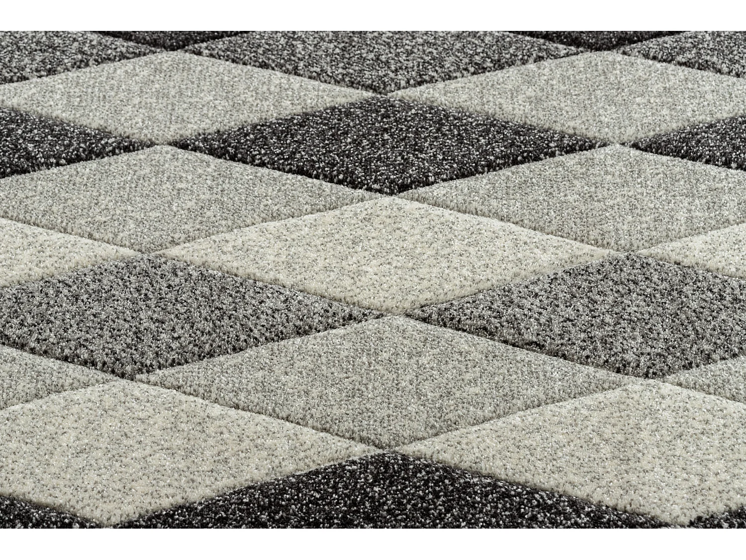 Teppich FEEL 5674/16811 DIAMANTEN grau / anthrazit / creme 180x270 cm