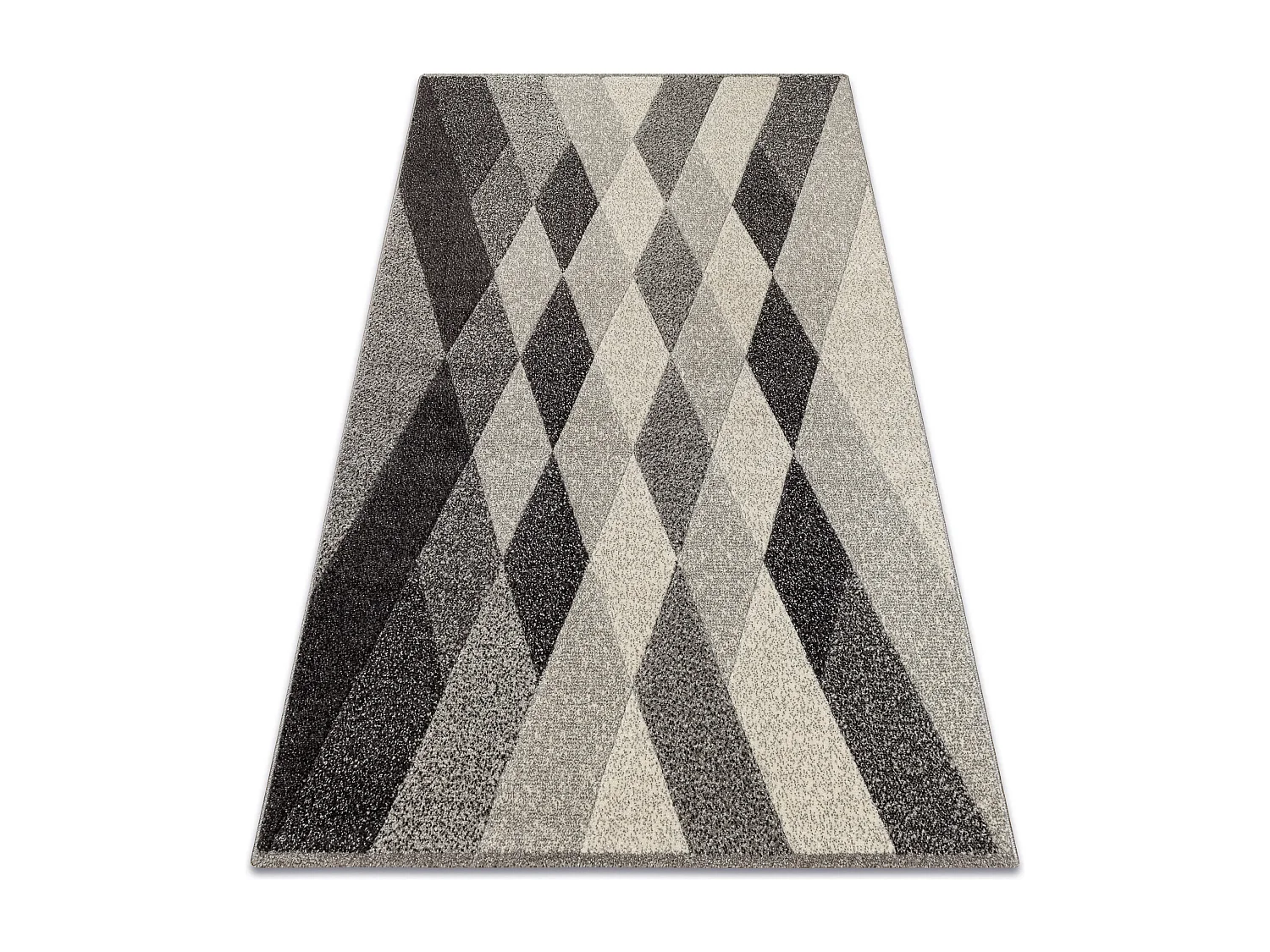 Teppich FEEL 5674/16811 DIAMANTEN grau / anthrazit / creme 120x170 cm