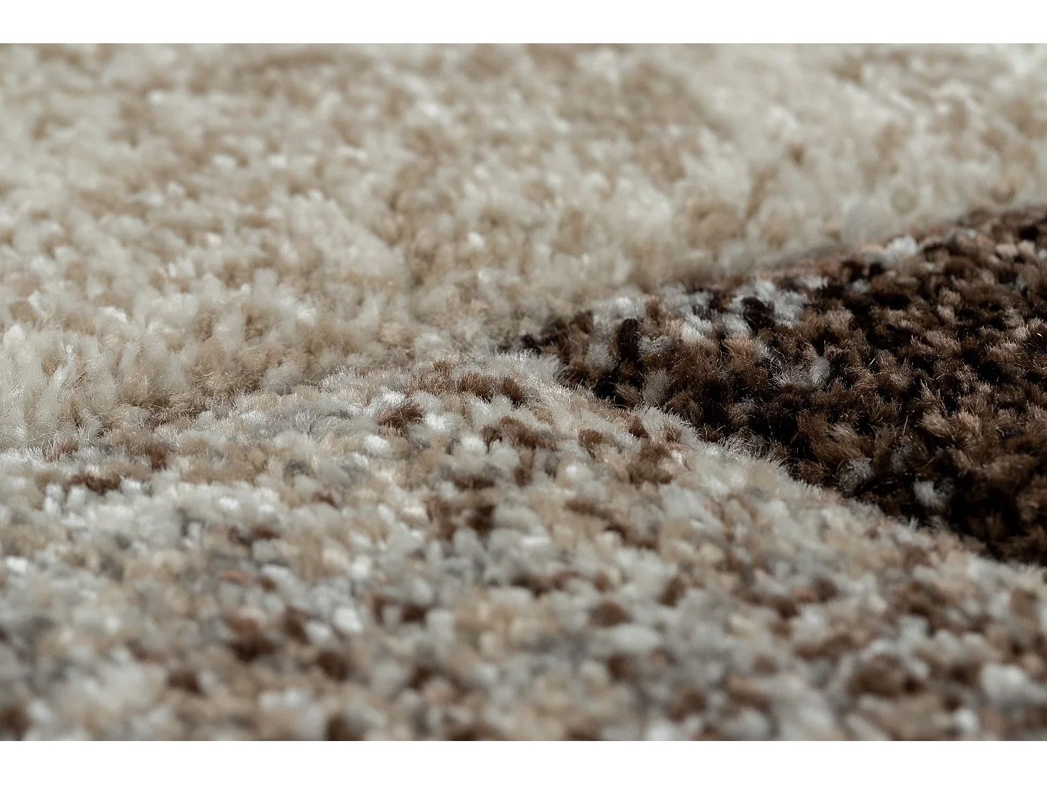 Tapis FEEL 5673/15044 CHEVRON marron foncé / beige / crème et gris 120x170 cm