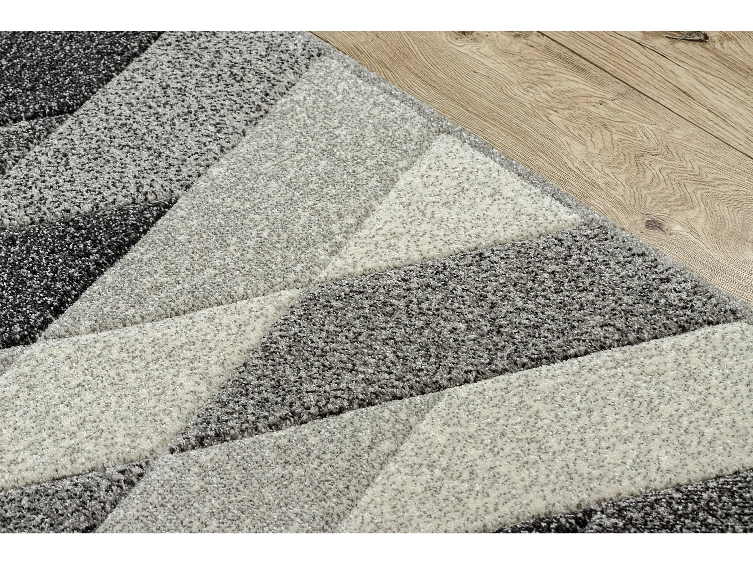 Tapijt FEEL 5674/16811 RUIT , grijskleuring / anthracytkleuring / crè 280x370 cm