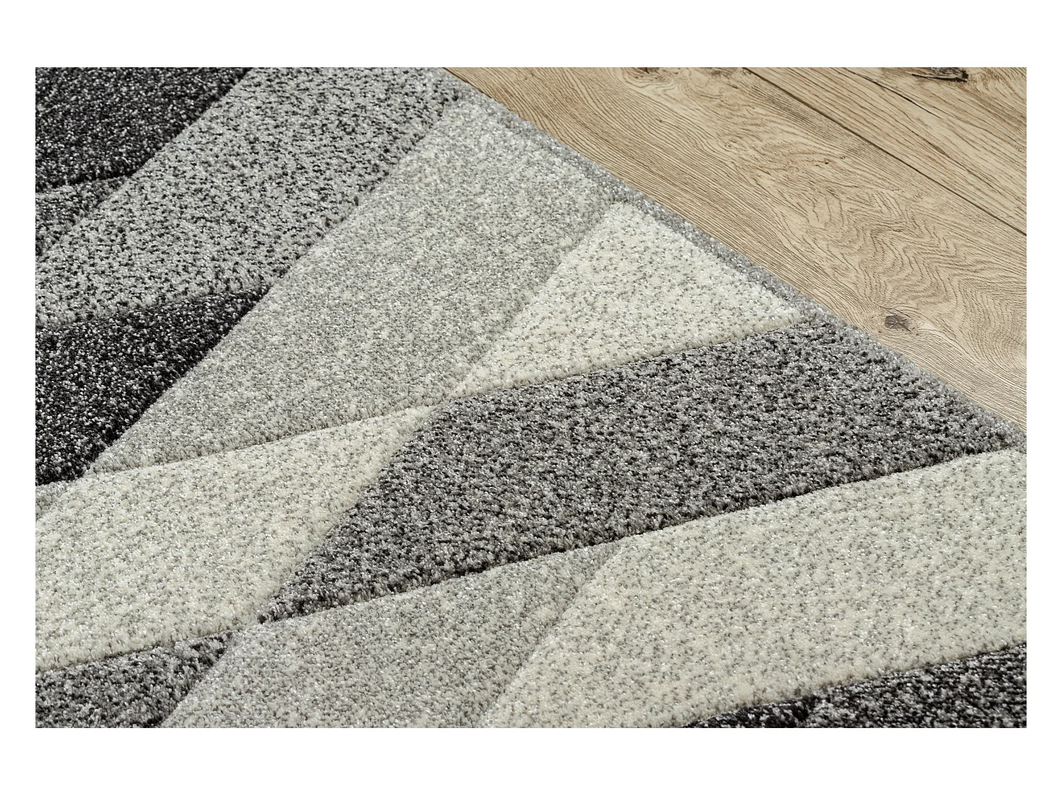 Tapis FEEL 5674/16811 LOSANGES gris / anthracite / crème 280x370 cm